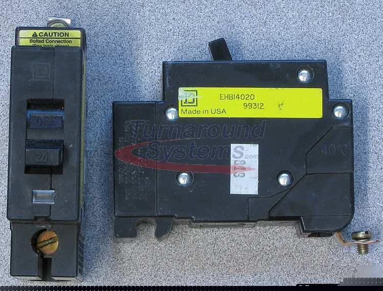 Square d EHB14020 circuit breakers, 20 amp, lot of 7