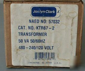 Joslyn clark control transformers 50VA KTR67-2 480/240V
