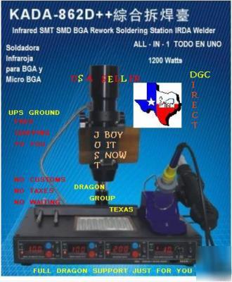 862D++ bga hot air iron irda infrared soldering station