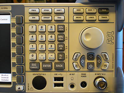 Rohde & schwarz FSL6, 6 ghz spectrum analyzer demo 
