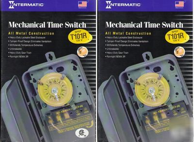 Timer switch, mechanical timer, 120 volt, 2 @ 1/2 off