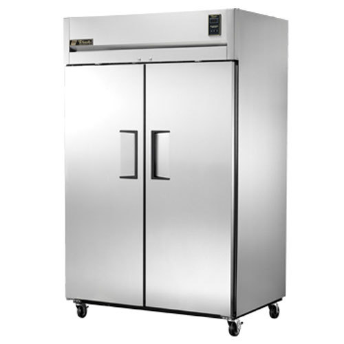 True TG2R-2S reach-in refrigerator, 2 stainless steel d