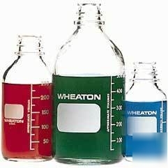 Wheaton media bottles, graduated, wheaton 219757 with