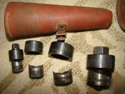 7 peice greenlee knockout punch sets 735 & 737 w/cases