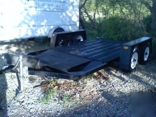 New 6 x 12 low boy trailer -bobcat equipment tires 