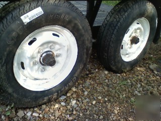 New 6 x 12 low boy trailer -bobcat equipment tires 
