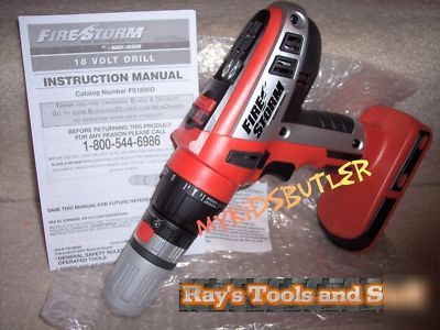 New *black & decker firestorm 18V drill/driver FS1800D