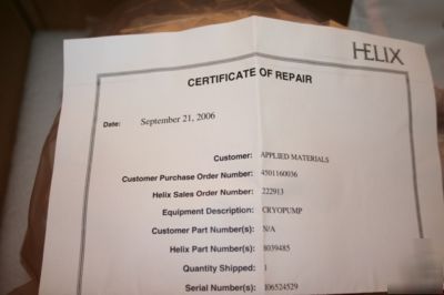 Cti-cryogenics cryotorr 8F cryo pump,cryogenic, conflat