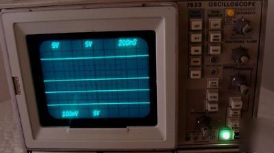 Tektronix 7633 storage oscilloscope w/plug ins 
