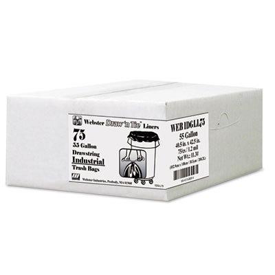 Webster WEB1DGLL75 - heavy duty draw/tie bags, hexene r