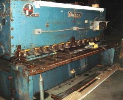 Used amada hydraulic shear, 10' x 1/2