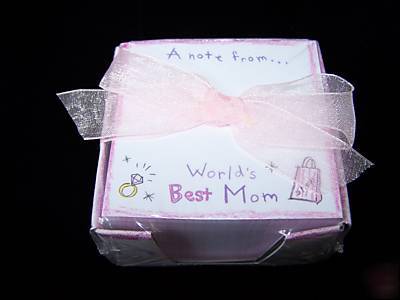 A note from worlds best mom memo gift cube ~ 350 sheets