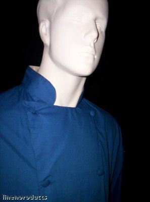 Coat chef jacket s small orange catering baker ss