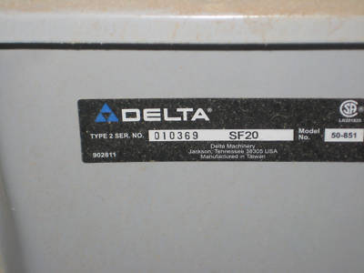 Delta 50-851 115/230V, 2 hp singlestage dust collector