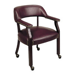 Lorell chaircaptain wcasterswrap around BACK25X24X3034