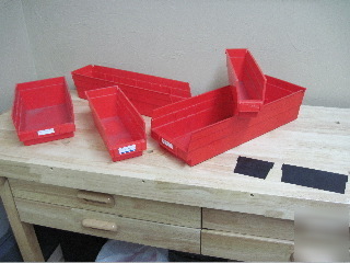 Akro mils shelf storage parts bins huge lot free ship