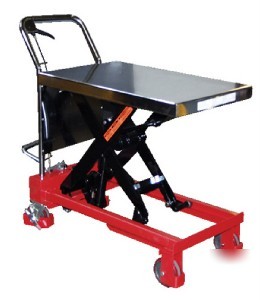 Combination hydraulic elevating carts foot pump