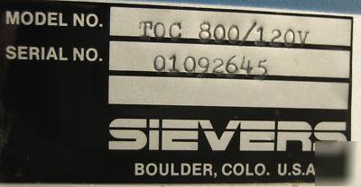 Sievers 800 portable total organic carbon toc analyzer