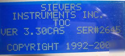 Sievers 800 portable total organic carbon toc analyzer