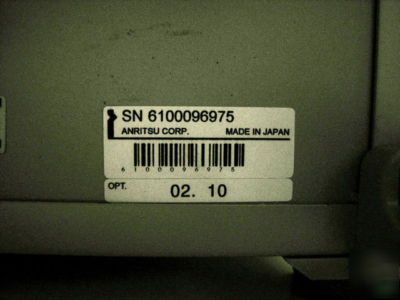 Anritsu MP1777A jitter analyzer with options 02 and 10