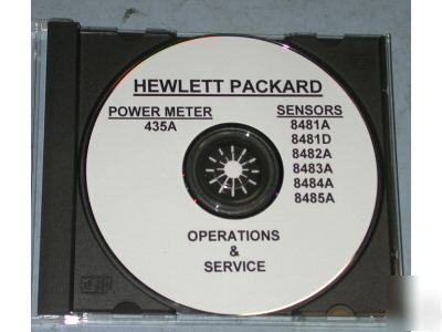 Hp 435A +10 848X power sensor manuals (8481, 8482 etc)