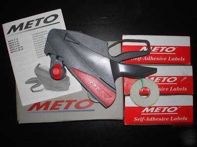 New meto price gun 1 line 5 character + 3 inks labels