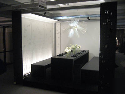 Routed mdf panel two color lacquer paint