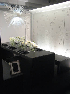 Routed mdf panel two color lacquer paint