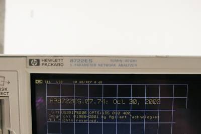 Agilent 8722ES 50MHZ - 40GHZ network analyzer