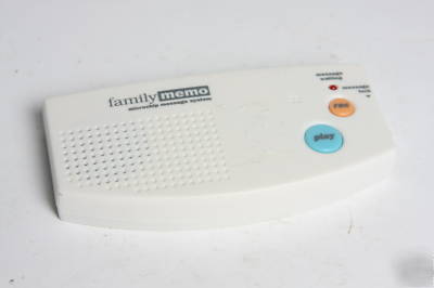 Family memo microchip voice message system exc cond 