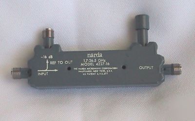 Narda 16 db 4227-16 directional coupler 1.7 â€“ 26.5 ghz 