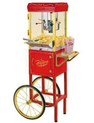 4 oz old fashioned popcorn machine maker popper & cart