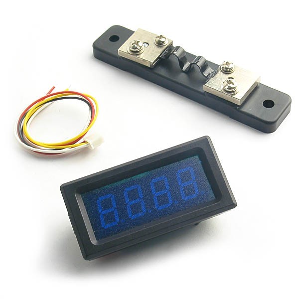 Dc 0-20A 3Â½ blue lcd digital amp current meter