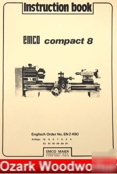 Emco compact 8 lathe instructions manual