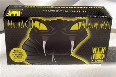 Machine shop supply black nitrile rubber gloves 1 case