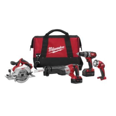 Milwaukee M18 cordless 4-tool combo kit 2494-24
