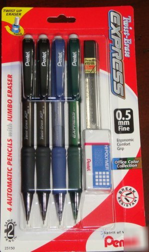 32 pentel twist-erase express automatic pencils 0.5MM