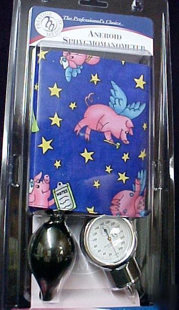 Adult sphygmomanometer aneroid bp cuff flying pig 