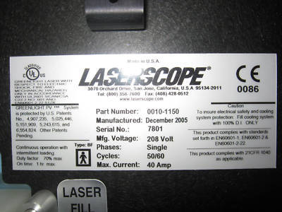 Greenlight pv laserscope 80W surgical laser 