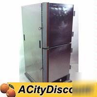 Used cres-cor 2 door s/s transport cabinet - holds 16