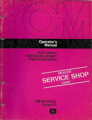 John deere 1000 series cultivators operator's manual