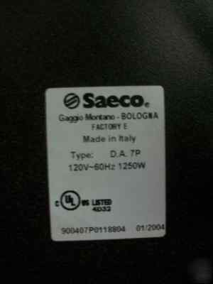 Lot (5) saeco DA7P topazio super automatic espresso ven