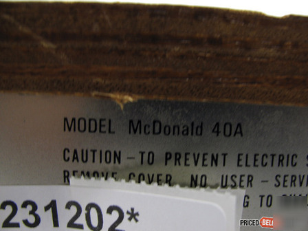 Mcdonald mcdonald 40A