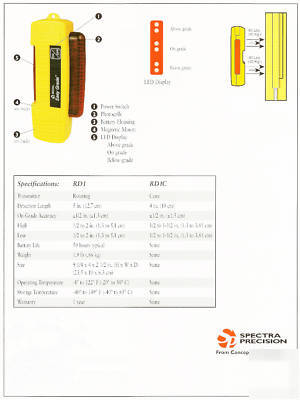 Top quality spectra-precision easy grade receiver rd-1