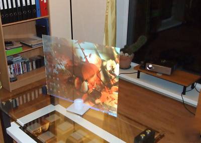 Transparent rear projection film (holographic)