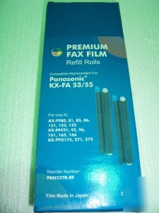 (2) fresh rolls panasonic kx-fa 55 fax film 80 81 85 94
