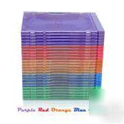 50 slim single 5.2MM color cd jewel case disc storage