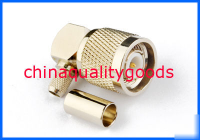 Tnc male right angle connector crimp for RG58,LMR195