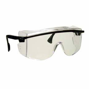 Safety glass uvex #S2500 astrospec otg black clear lens