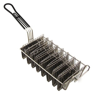 Taco shell deep fryer basket - holds 8 shells tacos